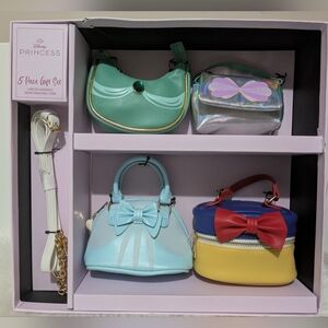 Disney Princess Micro Handbag Purses Set With Interchangeable Strap New!